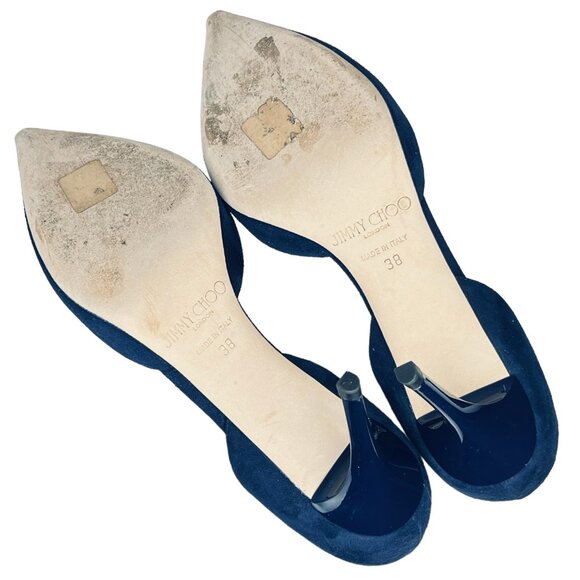 JIMMY CHOO Pointy Toe D'Orsay Addison Suede Stiletto Pumps - Picture 17 of 17